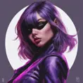 Alluring matte portrait of a beautiful Hit-Girl in the style of Stefan Kostic, 8k, Highly Detailed, Intricate, Half Body, Realistic, Sharp Focus, Volumetric Lighting, Fantasy, Elegant by Stanley Artgerm Lau, Greg Rutkowski