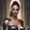 Alluring matte portrait of a Gal Gadot Rodrigo in the style of Stefan Kostic, 8k, Highly Detailed, Intricate, Half Body, Realistic, Sharp Focus, Volumetric Lighting, Fantasy, Elegant by Stanley Artgerm Lau, Greg Rutkowski