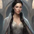 Alluring matte portrait of a beautiful Arwen in the style of Stefan Kostic, 8k, Highly Detailed, Intricate, Half Body, Realistic, Sharp Focus, Volumetric Lighting, Fantasy, Elegant by Stanley Artgerm Lau, Greg Rutkowski