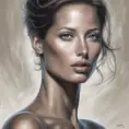 Alluring matte portrait of a beautiful young Christy Turlington, 8k, Highly Detailed, Intricate, Half Body, Realistic, Sharp Focus, Volumetric Lighting, Fantasy, Elegant by Stanley Artgerm Lau, Greg Rutkowski