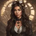 Steampunk portrait of Madison Beer, Highly Detailed, Intricate, Artstation, Beautiful, Digital Painting, Sharp Focus, Concept Art, Elegant