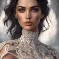 Alluring matte portrait of a beautiful Sofia Resing in the style of Stefan Kostic, 8k, Highly Detailed, Intricate, Half Body, Realistic, Sharp Focus, Volumetric Lighting, Fantasy, Elegant by Stanley Artgerm Lau, Greg Rutkowski