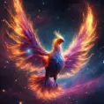 The Nebula Phoenix is a cosmic bird with wings that resemble swirling galaxies. Witness the physics of space and time as it flaps through the digital cosmos, Unreal Engine, Volumetric Lighting, Vibrant Colors