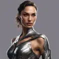 Alluring matte portrait of a Gal Gadot Rodrigo in the style of Stefan Kostic, 8k, Highly Detailed, Intricate, Half Body, Realistic, Sharp Focus, Volumetric Lighting, Fantasy, Elegant by Stanley Artgerm Lau, Greg Rutkowski