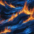 Blue fire at night, Vibrant Colors