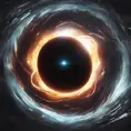 Digital art of Black hole containing strange object, 8k, Digital Painting, Cinematic Lighting, Hyper Realistic