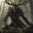 Leshen is a powerful, man-eating creature that dwells in the forests. It is a sorcerer with the ability to control the roots of the trees and use them to bind and capture its prey. The Leshen is ancient, with origins that are shrouded in mystery. , 8k, Gothic and Fantasy, Elden Ring, Photo Realistic, Dynamic Lighting