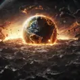 Earth going through cycles of creation and destruction, 4k