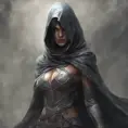 Veiled female wraith assassin, 8k, Gothic and Fantasy, Elden Ring, Photo Realistic, Dynamic Lighting by Stanley Artgerm Lau, Greg Rutkowski