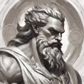 Matte portrait of a fierce God Zeus, 4k, Highly Detailed, Hyper Detailed, Powerful, Artstation, Vintage Illustration, Digital Painting, Sharp Focus, Smooth, Concept Art by Stanley Artgerm Lau, Alphonse Mucha, Greg Rutkowski