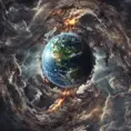 Earth going through cycles of creation and destruction, 4k