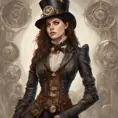 Steampunk portrait of Alexandra Daddario, Highly Detailed, Intricate, Artstation, Beautiful, Digital Painting, Sharp Focus, Concept Art, Elegant