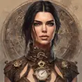 Steampunk portrait of Kendall Jenner, Highly Detailed, Intricate, Artstation, Beautiful, Digital Painting, Sharp Focus, Concept Art, Elegant