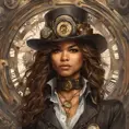 Steampunk portrait of Zendaya, Highly Detailed, Intricate, Artstation, Beautiful, Digital Painting, Sharp Focus, Concept Art, Elegant