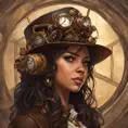 Steampunk portrait of Jenna Ortega, Highly Detailed, Intricate, Artstation, Beautiful, Digital Painting, Sharp Focus, Concept Art, Elegant