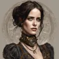 Steampunk portrait of Eva Green, Highly Detailed, Intricate, Artstation, Beautiful, Digital Painting, Sharp Focus, Concept Art, Elegant