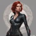 Matte portrait of Black Widow with tattoos, 8k, Highly Detailed, Powerful, Alluring, Artstation, Magical, Digital Painting, Photo Realistic, Sharp Focus, Volumetric Lighting, Concept Art by Stanley Artgerm Lau, Alphonse Mucha, Greg Rutkowski