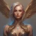 Matte portrait of Kayle with tattoos, 8k, Highly Detailed, Powerful, Alluring, Artstation, Magical, Digital Painting, Photo Realistic, Sharp Focus, Volumetric Lighting, Concept Art by Stanley Artgerm Lau, Alphonse Mucha, Greg Rutkowski