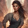 Matte portrait of Nina Dobrev with tattoos, 8k, Highly Detailed, Powerful, Alluring, Artstation, Magical, Digital Painting, Photo Realistic, Sharp Focus, Volumetric Lighting, Concept Art by Stanley Artgerm Lau, Alphonse Mucha, Greg Rutkowski