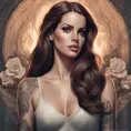 Matte portrait of Lana Del Rey with tattoos, 8k, Highly Detailed, Powerful, Alluring, Artstation, Magical, Digital Painting, Photo Realistic, Sharp Focus, Volumetric Lighting, Concept Art by Stanley Artgerm Lau, Alphonse Mucha, Greg Rutkowski