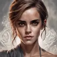 Matte portrait of Emma Watson with tattoos, 8k, Highly Detailed, Powerful, Alluring, Artstation, Magical, Digital Painting, Photo Realistic, Sharp Focus, Volumetric Lighting, Concept Art by Stanley Artgerm Lau, Alphonse Mucha, Greg Rutkowski