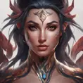 Matte portrait of Irelia with tattoos, 8k, Highly Detailed, Powerful, Alluring, Artstation, Magical, Digital Painting, Photo Realistic, Sharp Focus, Volumetric Lighting, Concept Art by Stanley Artgerm Lau, Alphonse Mucha, Greg Rutkowski