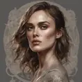 Matte portrait of Keira Knightley with tattoos, 8k, Highly Detailed, Powerful, Alluring, Artstation, Magical, Digital Painting, Photo Realistic, Sharp Focus, Volumetric Lighting, Concept Art by Stanley Artgerm Lau, Alphonse Mucha, Greg Rutkowski