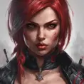 Matte portrait of BloodRayne  with tattoos, 8k, Highly Detailed, Powerful, Alluring, Artstation, Magical, Digital Painting, Photo Realistic, Sharp Focus, Volumetric Lighting, Concept Art by Stanley Artgerm Lau, Alphonse Mucha, Greg Rutkowski