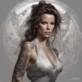 Matte portrait of Kate Beckinsale with tattoos, 8k, Highly Detailed, Powerful, Alluring, Artstation, Magical, Digital Painting, Photo Realistic, Sharp Focus, Volumetric Lighting, Concept Art by Stanley Artgerm Lau, Alphonse Mucha, Greg Rutkowski