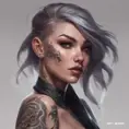 Matte portrait of Lyx from League of Legends with tattoos, 8k, Highly Detailed, Powerful, Alluring, Artstation, Magical, Digital Painting, Photo Realistic, Sharp Focus, Volumetric Lighting, Concept Art by Stanley Artgerm Lau, Greg Rutkowski