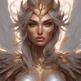 Matte portrait of Kayle with tattoos, 8k, Highly Detailed, Powerful, Alluring, Artstation, Magical, Digital Painting, Photo Realistic, Sharp Focus, Volumetric Lighting, Concept Art by Stanley Artgerm Lau, Alphonse Mucha, Greg Rutkowski