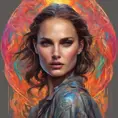 Natalie Portman, colorful painting on grey scale face, powerful, magic, thunders, dramatic lighting, intricate tattoos, wild, highly detailed, digital painting, artstation, concept art, smooth, sharp focus, illustration, art by artgerm and greg rutkowski and alphonse mucha, footage, 4k, Hyper Detailed