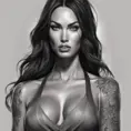 Matte portrait of Megan Fox with tattoos, 8k, Highly Detailed, Powerful, Alluring, Artstation, Magical, Digital Painting, Photo Realistic, Sharp Focus, Volumetric Lighting, Concept Art by Stanley Artgerm Lau, Alphonse Mucha, Greg Rutkowski