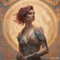 Matte portrait of Florence Faivre with tattoos, 8k, Highly Detailed, Powerful, Alluring, Artstation, Magical, Digital Painting, Photo Realistic, Sharp Focus, Volumetric Lighting, Concept Art by Stanley Artgerm Lau, Alphonse Mucha, Greg Rutkowski