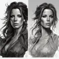 Matte portrait of Kate Beckinsale with tattoos, 8k, Highly Detailed, Powerful, Alluring, Artstation, Magical, Digital Painting, Photo Realistic, Sharp Focus, Volumetric Lighting, Concept Art by Stanley Artgerm Lau, Alphonse Mucha, Greg Rutkowski