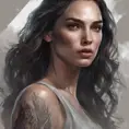 Matte portrait of Gal Gadot with tattoos, 8k, Highly Detailed, Powerful, Alluring, Artstation, Magical, Digital Painting, Photo Realistic, Sharp Focus, Volumetric Lighting, Concept Art by Stanley Artgerm Lau, Alphonse Mucha, Greg Rutkowski