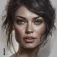 Matte portrait of Olga Kurylenko with tattoos, 8k, Highly Detailed, Powerful, Alluring, Artstation, Magical, Digital Painting, Photo Realistic, Sharp Focus, Volumetric Lighting, Concept Art by Stanley Artgerm Lau, Alphonse Mucha, Greg Rutkowski