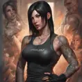 Matte portrait of Tifa Lockhart with tattoos, 8k, Highly Detailed, Powerful, Alluring, Artstation, Magical, Digital Painting, Photo Realistic, Sharp Focus, Volumetric Lighting, Concept Art by Stanley Artgerm Lau, Alphonse Mucha, Greg Rutkowski