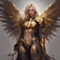 Matte portrait of Kayle from League of Legends with tattoos, 8k, Highly Detailed, Powerful, Alluring, Artstation, Magical, Digital Painting, Photo Realistic, Sharp Focus, Volumetric Lighting, Concept Art by Stanley Artgerm Lau, Greg Rutkowski