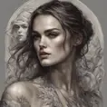 Matte portrait of Keira Knightley with tattoos, 8k, Highly Detailed, Powerful, Alluring, Artstation, Magical, Digital Painting, Photo Realistic, Sharp Focus, Volumetric Lighting, Concept Art by Stanley Artgerm Lau, Alphonse Mucha, Greg Rutkowski