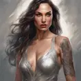 Matte portrait of Gal Gadot with tattoos, 8k, Highly Detailed, Powerful, Alluring, Artstation, Magical, Digital Painting, Photo Realistic, Sharp Focus, Volumetric Lighting, Concept Art by Stanley Artgerm Lau, Alphonse Mucha, Greg Rutkowski