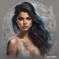 Matte portrait of Selena Gomez with tattoos, 8k, Highly Detailed, Powerful, Alluring, Artstation, Magical, Digital Painting, Photo Realistic, Sharp Focus, Volumetric Lighting, Concept Art by Stanley Artgerm Lau, Alphonse Mucha, Greg Rutkowski