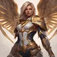 Matte portrait of Kayle from League of Legends with tattoos, 8k, Highly Detailed, Powerful, Alluring, Artstation, Magical, Digital Painting, Photo Realistic, Sharp Focus, Volumetric Lighting, Concept Art by Stanley Artgerm Lau, Greg Rutkowski