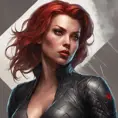 Matte portrait of Black Widow with tattoos, 8k, Highly Detailed, Powerful, Alluring, Artstation, Magical, Digital Painting, Photo Realistic, Sharp Focus, Volumetric Lighting, Concept Art by Stanley Artgerm Lau, Alphonse Mucha, Greg Rutkowski