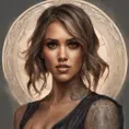 Matte portrait of Jessica Alba with tattoos, 8k, Highly Detailed, Powerful, Alluring, Artstation, Magical, Digital Painting, Photo Realistic, Sharp Focus, Volumetric Lighting, Concept Art by Stanley Artgerm Lau, Alphonse Mucha, Greg Rutkowski