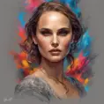 Natalie Portman, colorful painting on grey scale face, powerful, magic, thunders, dramatic lighting, intricate tattoos, wild, highly detailed, digital painting, artstation, concept art, smooth, sharp focus, illustration, art by artgerm and greg rutkowski and alphonse mucha, footage, 4k, Hyper Detailed