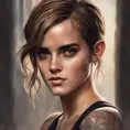 Matte portrait of Emma Watson with tattoos, 8k, Highly Detailed, Powerful, Alluring, Artstation, Magical, Digital Painting, Photo Realistic, Sharp Focus, Volumetric Lighting, Concept Art by Stanley Artgerm Lau, Alphonse Mucha, Greg Rutkowski