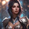 Matte portrait of Irelia with tattoos, 8k, Highly Detailed, Alluring, Artstation, Bokeh effect, Sharp Focus, Volumetric Lighting, Concept Art by Stanley Artgerm Lau, Greg Rutkowski