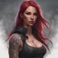 Matte portrait of Katarina with tattoos, 8k, Highly Detailed, Alluring, Artstation, Bokeh effect, Sharp Focus, Volumetric Lighting, Concept Art by Stanley Artgerm Lau, Greg Rutkowski