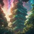 Studio ghibli, rocket explosion, jungle, solar, green technology, optimist future, 8k, Bokeh effect, Cinematic Lighting, Iridescence, Vibrant by Beeple, Dan Mumford, Greg Rutkowski, WLOP